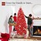 Best Choice Products Pre-Lit Red Christmas Tree, Artificial Full Holiday Decoration w/ Incandescent Lights